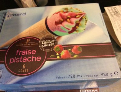 Cones fraise pistache