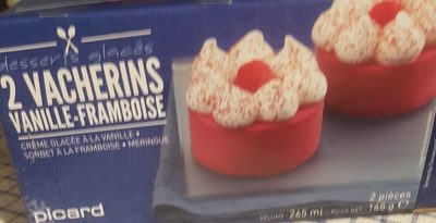 Vacherins glacés vanille framboise