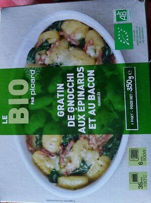 Gratin de gnocchis aux épinards et au bacon