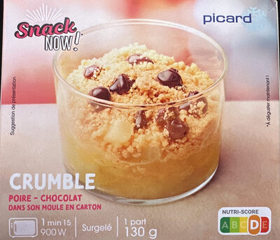Crumble poire chocolat