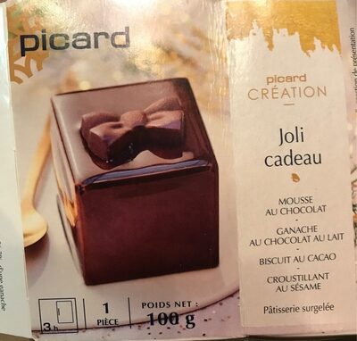Joli cadeau MOUSSE AU CHOCOLAT - GANACHE AU CHOCOLAT AU ALIT - BISCUIT AU CACAO - CROUSTILLANT AU SÉSAME