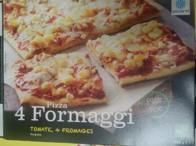 Pizza Tomate, 4 fromages Pâte fine