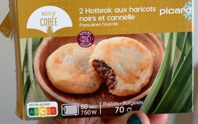 2 hotteok aux haricots noirs et cannelle