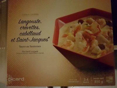 Langouste, Crevettes, Cabillaud et Saint-Jacques, Sauce au Sauternes