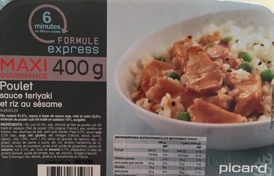 Poulet sauce teriyaki et riz au sesame