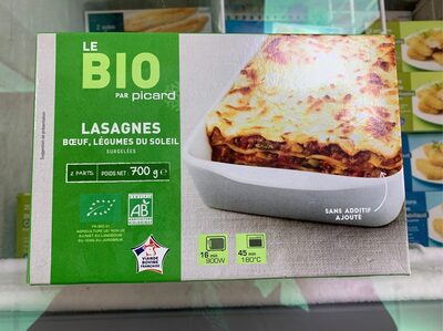 Lasagnes boeuf, légumes du soleil