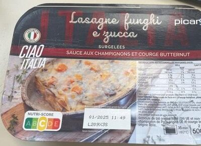 Lasagne funghi e zucca