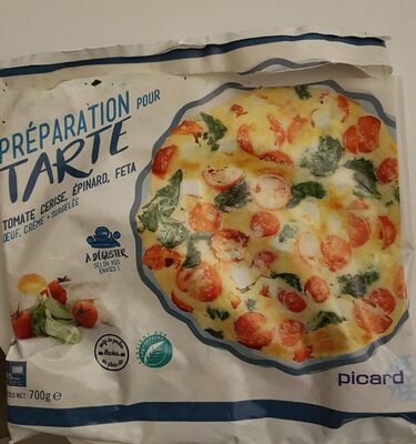 Perparation pour tarte tomate cerise epinard feta