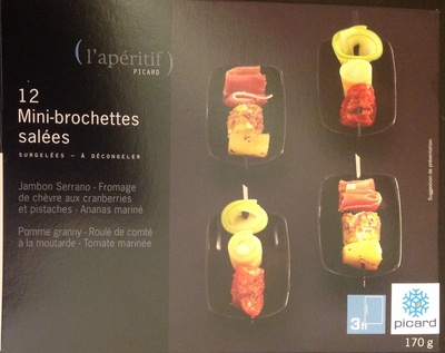 12 mini brochettes salees