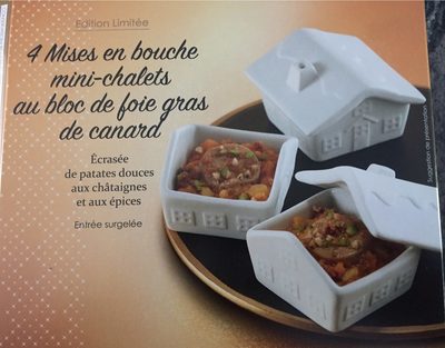 4 Mises en Bouche Mini-Chalets au Bloc de Foie Gras de Canard