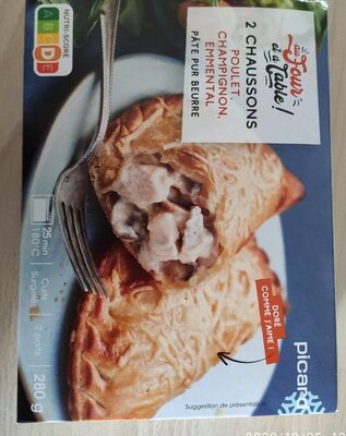 Chaussons poulet champignon emmental
