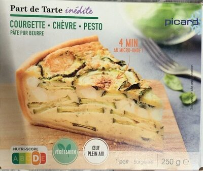 Part de tarte Courgette Chèvre Pesto