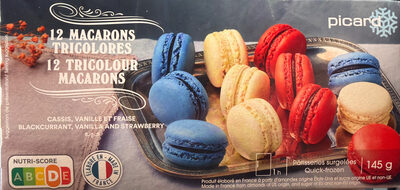 12 macarons tricolores