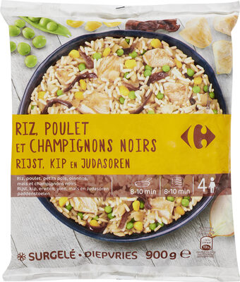 Riz, poulet et champignons noirs