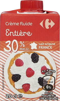 Crème entière fluide