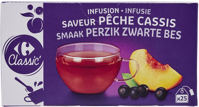 Infusion saveur pêche cassis