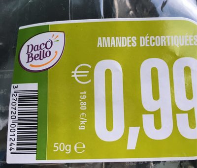 Amandes decortiquées
