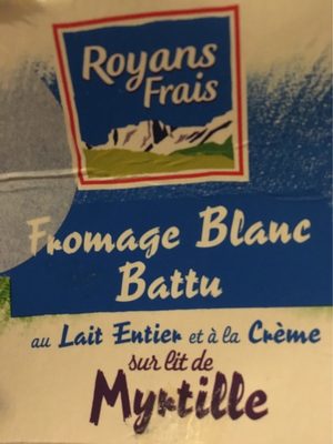 Fromage Blanc Battu au Lait Entier et à la Crème sur Lit de Myrtille