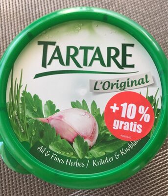 Tartare l original ail et fines herbes +10% gratis