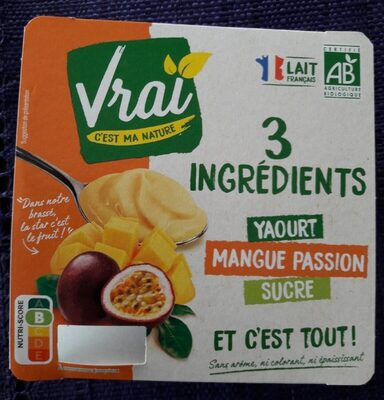 Yaourt Mangue Passion sucre