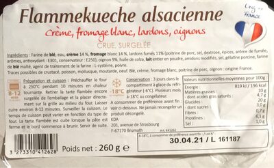 Flammekueche alsacienne