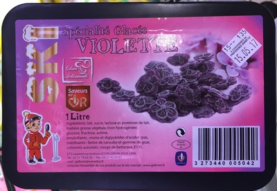 Spécialité glacée violette