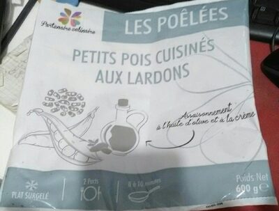 petit pois cuisines aux lardon