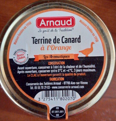 Terrine de canard à l'orange