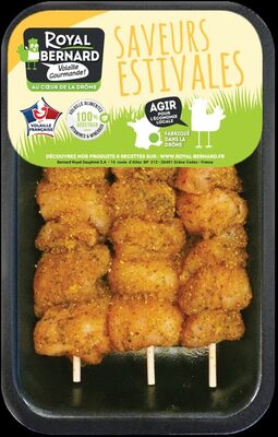 3 Brochettes de Filet de Poulet curry