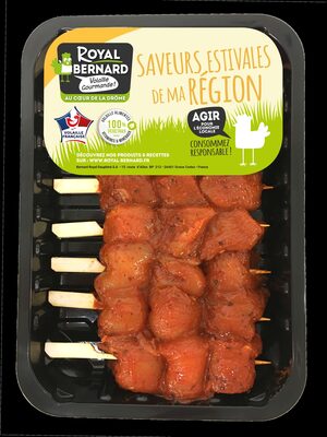 8 mini Brochettes de Filet de Poulet paprika et cumin