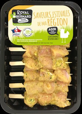 8 mini Brochettes de Filet de Poulet citron