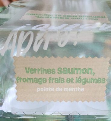 Verrines saumon fromage frais légumes