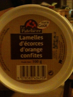 Lamelles d'écorces d'orange confites