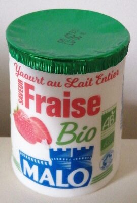 Yaourt au lait entier saveur fraise