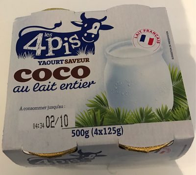 Yaourt saveur coco au lait entier