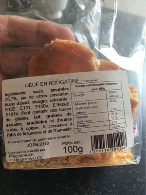 Œuf en nougatine