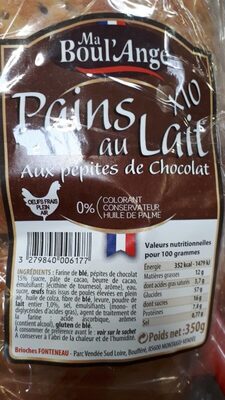 Pain au lait aux pépites de chocolat
