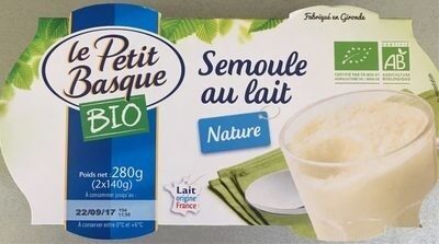 Semoule Lait Nat Bio Petit Basque