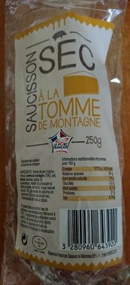 Saucisson sec à la tomme de montagne