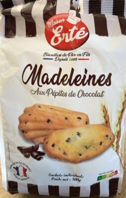 Madeleines aux  pepites de chocolat