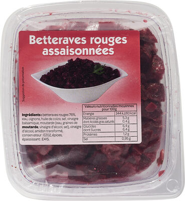Betteraves rouges assaisonées