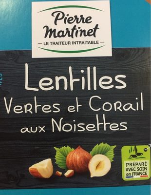 Lentilles vertes et corail aux noisettes