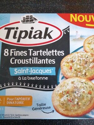 8 fines tartelettes croustillantes St Jacques à la bretonne