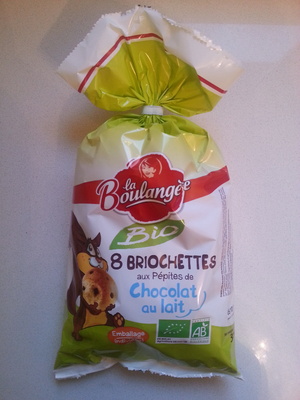 8 Briochettes aux Pépites de Chocolat au Lait Bio