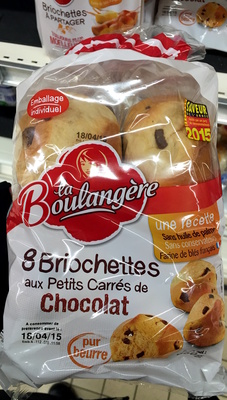 8 Briochettes aux petits carrés de Chocolat