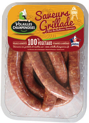 Saucisses de volaille nature en chapelet