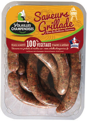 Saucisses de volaille aux herbes en chapelet