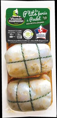 3 P'tits farcis de poulet aux légumes