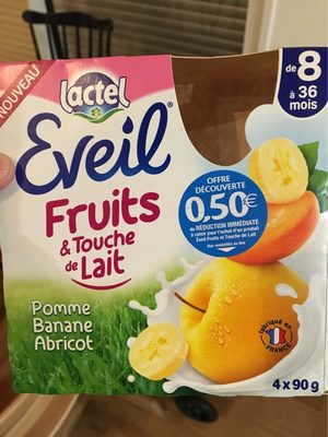 Lactel eveil fruit et touche delait