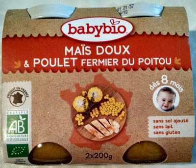 Petits pots au poulet et légumes, dès 8 mois, certifié AB